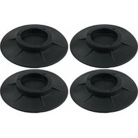 Set mit 4 rutschfesten Gummifüßen für Waschmaschine und Trockner, schwarz