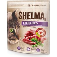 Croquettes pour chat SHELMA au bœuf stérilisé - 1,4 kg