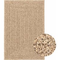 Vidaxl – Tapis shaggy aspect jute 140x200 cm – Durable pour intérieur et extérieur – Nettoyage facile – Design élégant et confortable
