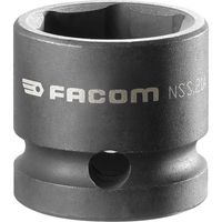 Facom NSS.21A 6-Point Stubby Impact Socket for 1/2-Inch Drive, 21mm Size