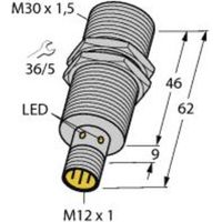 Turck Sensore induttivo A filo PNP normalmente aperto BI15-M30-AP6X-H1141