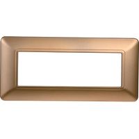 Kompatible Abdeckrahmen Bticino Matix 6 module Kunststoff gold Farbe