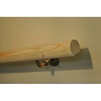 Main Courante Sapin Ronde ø50 Mm Avec Supports Longueur 250 Cm