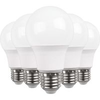 Confezione da 5 lampadine LED standard E27 da 9W equivalenti a 60W 806lm 3000K 15000H Primer Leader