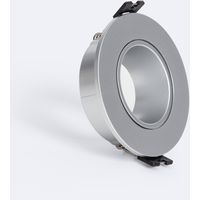 Collerette Downlight Conique Faible UGR Noir pour Ampoule LED GU10/GU5.3 Coupe Ø 70mm Argent