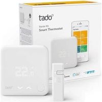 Tado Kit Base, Termostato Intelligente Cablato V3+, Termostato digitale per caldaia, Cronotermostato, Termostato intelligente, compatibile con Alexa, Siri e Google Assistant