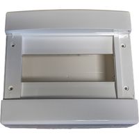 Centralino da parete senza portello 8 moduli, grigio RAL 7035, 180x180x95 mm, IP40, ideale per installazioni elettriche interne
