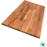 Forestea – Plan de travail en acajou massif huilé lamellé collé 2000 x 650 x 26 mm – 100% FSC – Résistant aux tâches et vieillissement