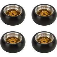 Lot de 4 pneus drift RC haute résistance à l'abrasion, montage facile, pour voitures RC 1/28 (couleur or).