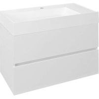 Sapho Odetta - Mobile lavabo 820x500x435 mm, 2 cassetti, bianco lucido DT085-3030