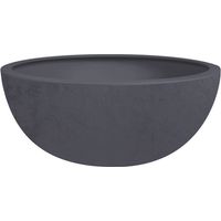 Pot de fleurs vasque Basalt Up Ø 40 x 16,5 cm - 14,9 L - Gris anthracite - Eda