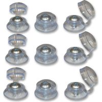 50, Corrugated Roofing Plastic Screw Cover Strap Caps - Clear