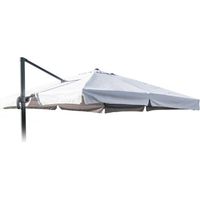 Ersatzschirm für Ampelschirm Sonnenschirm Gartenschirm 3x3 Aluminiumarm Paradise mit Volant