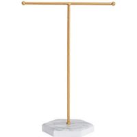 Présentoir à boucles d'oreilles pendantes, support de rangement pour boucles d'oreilles, support à bijoux en forme de T-26X18.5CM-White