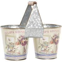 Cache-pot in metallo - DKD HOME DECOR - Shabby Chic - Rosa - 24x12 cm - Metallo