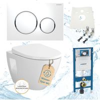 Geberit Vorwandelement Sigma Vento WC spülrandlos Komplettset Sigma20 weiß