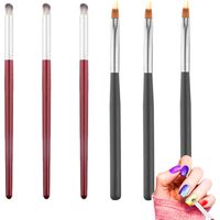 6Pcs Ombre Nail Brush Set, Gel Nail Art Smudge Pens for Manicure DIY & Salon Tools