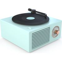 Enceinte Bluetooth Vintage avec Platine Vinyle sans Fil - Mini Haut-Parleur Portable