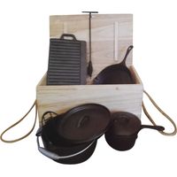 Rustikales Gusseisen Koch- und Grillset, 7tlg.