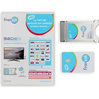 Module CI+ Fransat – Décodeur satellite HD – Compatible TV CI+ – Accès TNT sans abonnement – Carte d'accès incluse – Sedea