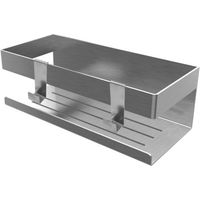Etagère Douche Etagere Salle de Bain Sans Perçage Etagère de Douche avec Crochet - Douche Murale - Acier Inoxydable 304SUS - pour Cuisine, Salle de Bain, Bureau, Hôtel (Argent)