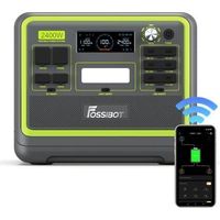 FOSSiBOT F2400 Generatore Elettrico Portatile, 2048Wh LiFePO4 2400W Centrale Elettrica Stazione, Campeggio all'aperto RV pesca viaggio