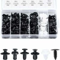 Clips de garniture intérieure, clips de rivet en plastique, clips de protection de rivet en plastique, clips de panneau de porte, 100 pièces/boîte, 6 types différents de clips de fixation automobile
