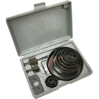 KIT FRESE A TAZZA DA TRAPANO SET 16 PEZZI SEGHE FORA LEGNO PLASTICA CARTONGESSO