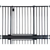 Bettacare Extra Wide Hallway Dog Gate, 109cm - 115cm, Black, Pressure Fit Pet Gate, Puppy Safety Barrier