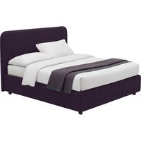 Letto Singolo Reading, Sfoderabile, Contenitore Made in Italy, Viola