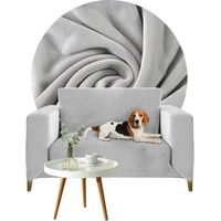 Housse pour canapé d'angle 1 place, velours gris