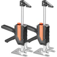 Mophorn Labor-Saving Arm Jack, Set of 2, 200 kg Load Capacity, Lifts up to 195 mm, Durable Metal Hand Tool with Magnetic Level, Dual Adjustment Modes, Ideal for Doors, Windows, Black