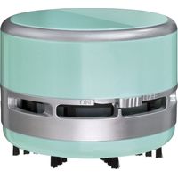 Clauss 2Clean Aspirapolvere da Tavolo Verde Menta, Mini aspirapolvere come gadget da ufficio, Ideale per l'ufficio, la casa o l'auto, 2 batterie AA (non incluse) Facile da pulire, CL-50002 00