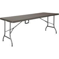 Table pliante rectangulaire en rotin PE marron - BOLERO