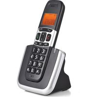 Bisofice Expandable Cordless Phone System with 3 Lines Display Support 5 Handsets Connection Call Bl-UK Plug-