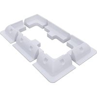 (white) 6 Pack Abs Solar Panel Mounting Brackets, No Drilling Required, Widely Used On Roofs Of Motorhomes, Caravans, Vehicles, Motorhomes, Garage