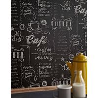 Papier peint intissé cuisine – Motif café en terrasse – Dimensions 1005 x 52cm – Résistant à la lumière – Entretien facile – Graham & Brown