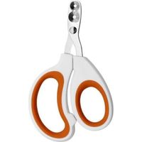 Cisaille À Ongles Pour Chats - Double Orifice - Ergonomique - Couleurs Orange Et Blanc - 1 Pièce