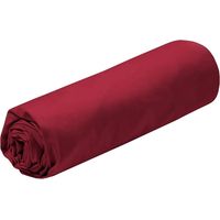 Drap housse rouge uni en percale de coton 90 x 190 cm