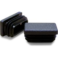 Ajile - Embout Rectangulaire NOIR pour tube de dimension 50x30 mm et d'épaisseur 1,0-2,75 mm