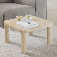 Table basse 60x60x36cm effet marbre naturel - SOLANO