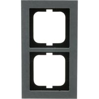 Busch-Jaeger Cornice di copertura 2 scomparti grigio cemento - Busch-axcent® pur (1722-298), 2CKA001754A4796