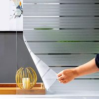 Blackout Privacy Window Film, Asymmetric Strip Electrostatic Window Film, 44.5x200CM