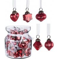 Pendentif en verre de Noël ECOSSE Décoration rouge