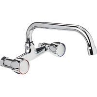 DP Bath BC150 Rubinetto per lavello Cucina a Parete Sauco 150, Argento, 15 cm