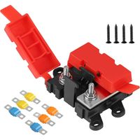 Porte-fusibles MIDI 2 Voies Avec Fusibles 30 A, 60 A, 100 A et Couvercle en Caoutchouc Silicone, pour Bateau, Camping-car, Caravane, Remorque, Voiture, Camping-car
