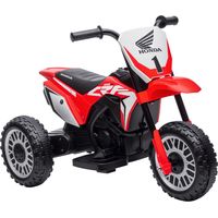Moto Eléctrica Infantil con Licencia Honda CRF450RL con Velocidad 3 km/h Bocina Sonido de Arranque 71x40,5x43,5 cm Rojo