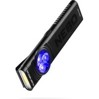 Slim Mini UV Rechargeable LED Flashlight (Black) 150 Lm