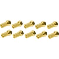 Conector coaxial shiverpeaks bs85008-10ag chapado en oro 10 unidades