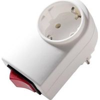 Interruptor kaiser 411KWS enchufe intermedio iluminado blanco tiza